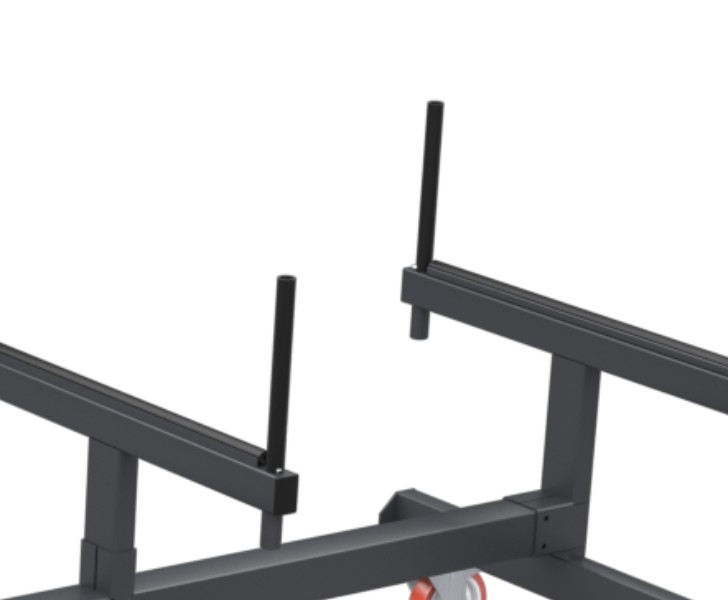 Professional trolleys  BAR Surface in nonslip PVC Emmegi